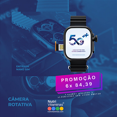 Smartwatch Ai 3 | 4G| 5G | Câmera Rotativa