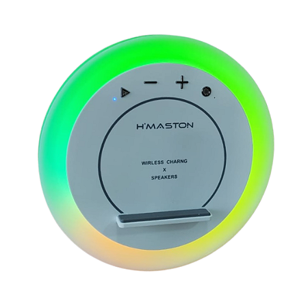 Caixa De Som Multimídia Carregador Indução Bluetooth