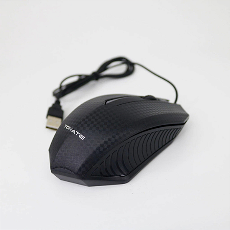 Mouse Optico Com Fio USB Preto