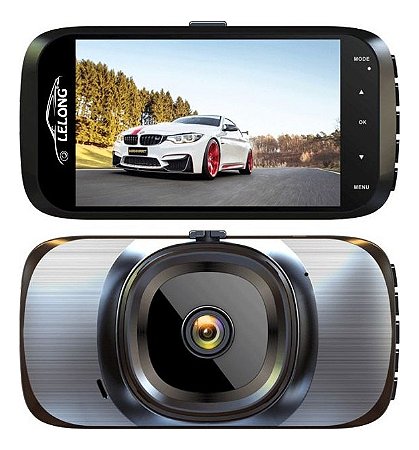 Câmera Veicular Lelong LE-6812 Full HD Frontal e Ré