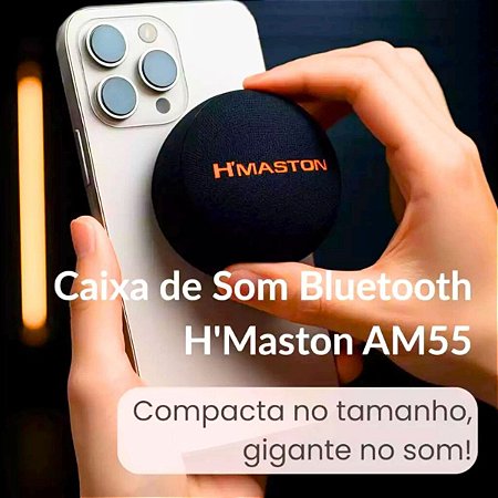 Caixa De Som H´maston 15w Portátil Carregamento Magnético