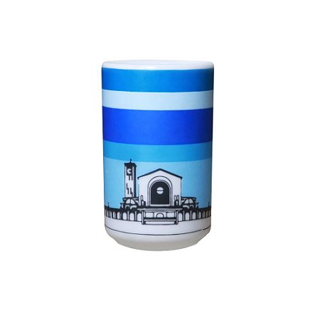 Caneca Basílica Nossa Senhora Aparecida Azul Listrado