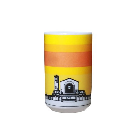 Caneca Basílica Nossa Senhora Aparecida Amarelo Listrado