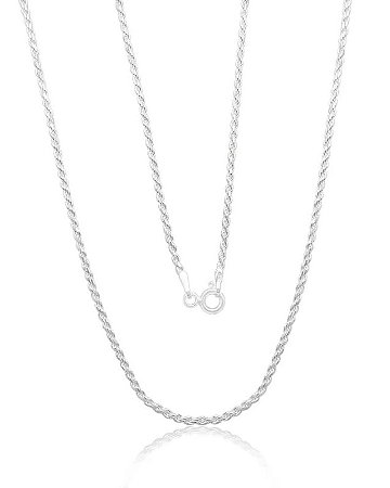 Corrente Prata 45 Cm Cordão Baiano 1.4mm