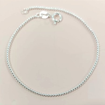 Pulseira Prata 925 19cm Bolinhas