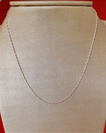 Corrente Prata 45 Cm Cingapura 1.2 Mm