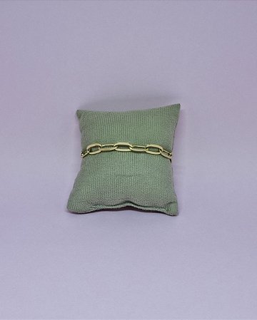 Pulseira Elo Oval 16cm + 3cm de Extensão - Dourado ou Prata
