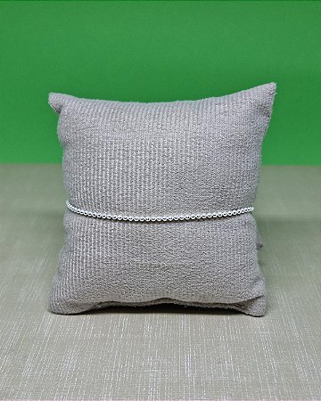Pulseira Prata 18cm Bolinhas 2mm
