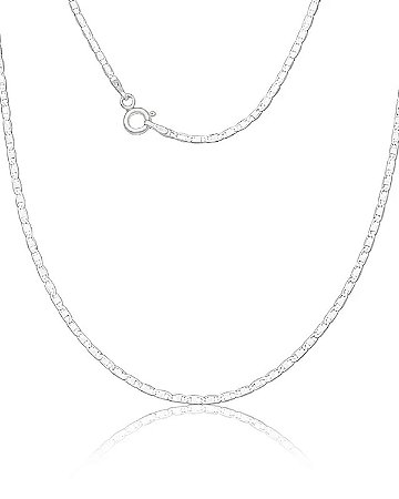 Corrente Prata 45cm Piastrine 1,5mm