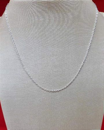 Corrente Prata 45cm Elo Batido 1,5mm