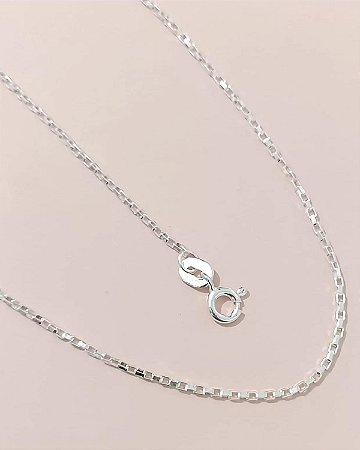 Corrente Prata 50cm Veneziana 1,3mm