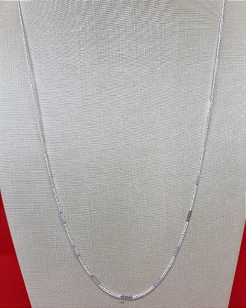 Corrente Prata 60cm Grume com Elos