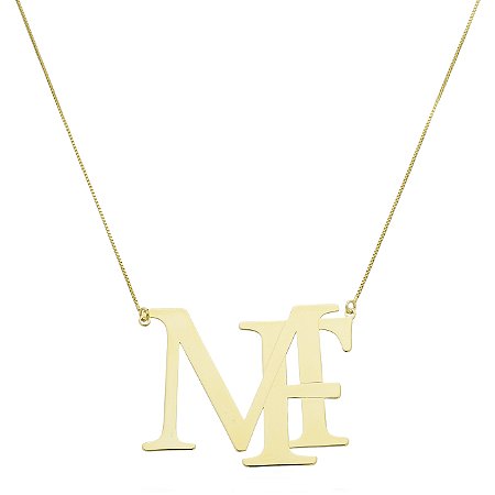 Colar Monograma Liso Personalizado