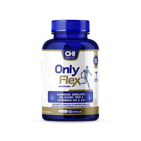 ONLY FLEX (DIMALATO + COLAGENO TIPO 2 + VT. D3 E K MK7) 60 CAPS