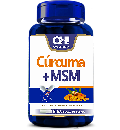Cúrcuma + MSM (Enxofre Orgânico) 60 cápsulas
