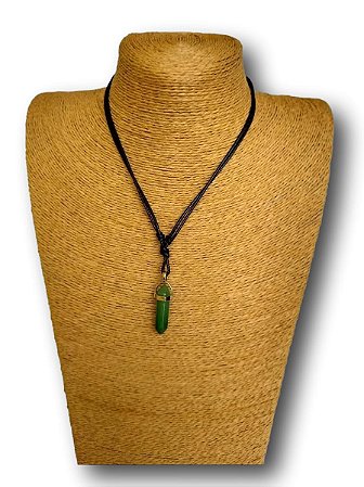 Colar De Pedra Natural Quartzo Verde Ref: 7445 - Moda