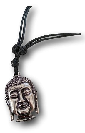 Colar Cordão Pingente Buda Budha Metal Ajustável Ref.1294