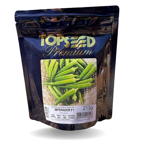 Sementes de quiabo Imperador f1 topseed premium - 3 mil sementes