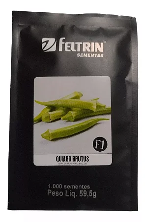 Sementes de Quiabo Híbrido Brutus F1 com 1.000 Sementes