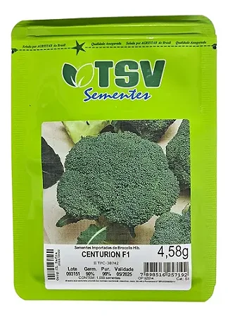 Semente De Brócolis Hibrido Centurion 1.000 Sementes Tsv