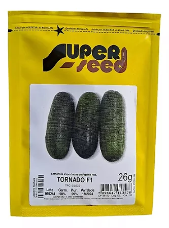 1000 Sementes De Pepino Caipira Hibrido Tornado F1 Superseed