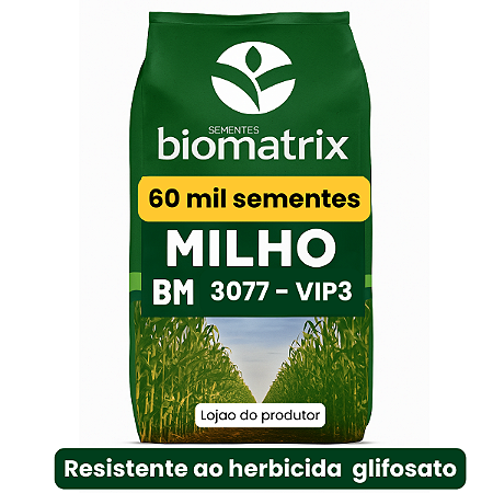 Semente Milho Biomatrix Bm3077 Vip3 60 mil Sementes