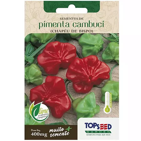 SEMENTES DE PIMENTA CAMBUCI (CHAPÉU DE BISPO) Topseed Garden Único