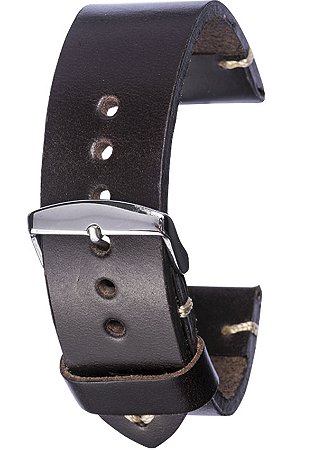 PULSEIRA DE COURO SOLETA MARROM