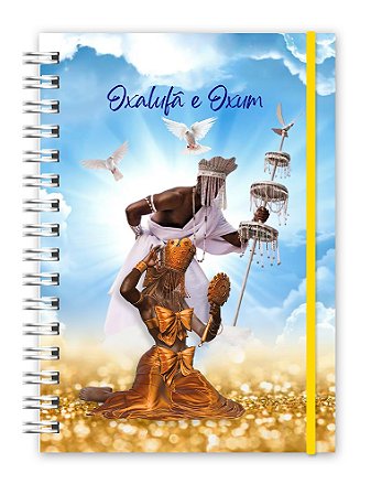 Caderno A5 Orixá Oxalufã e Oxum