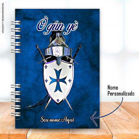 Caderno A5 Ogunhê vermelho ou azul