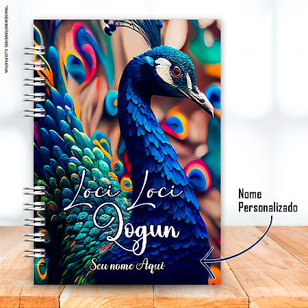 Caderno A5 Orixá Ologun Edé (PAVÃO)
