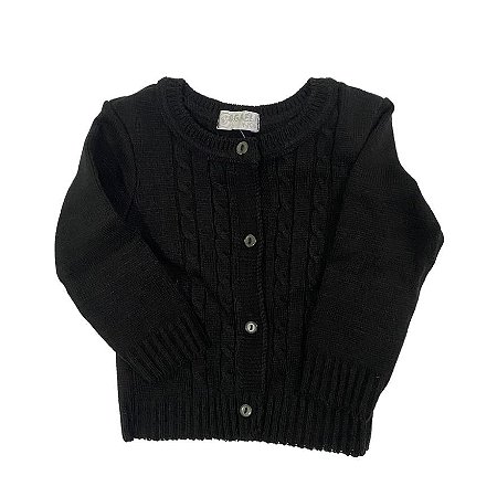 Cardigã tricot preto