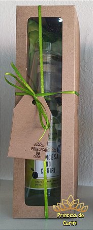 Kit para presente Aguardente Princesa do Cariri | Cajarana 275mL + Copo dose