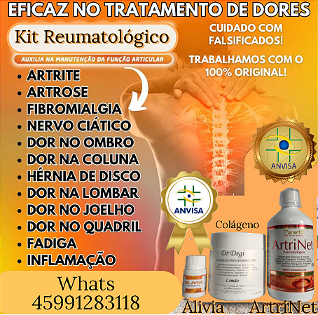 KIT REUMATOLÓGICO E DESGASTE DE CARTILAGEM