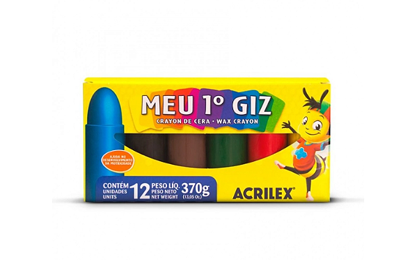 Meu Primeiro Giz de Cera c/12 Cores
