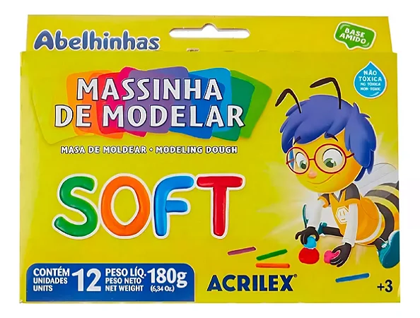Massinha de Modelar Soft 12 Cores
