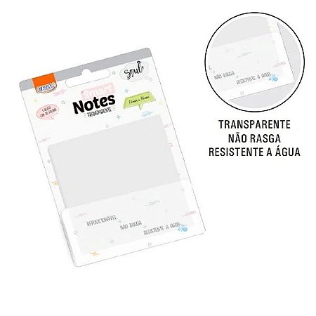 Smart Notes Blocos Adesivos Transparente 20 Folhas 76x76mm