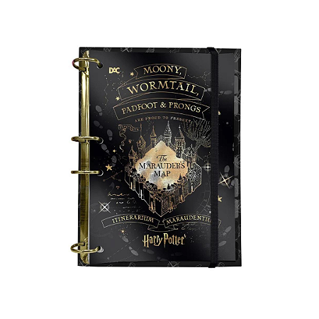 Caderno Fichário Colegial Harry Potter Com Elástico Dac