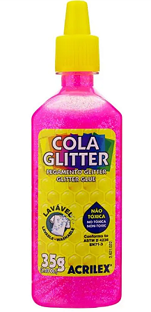 Cola Glitter Rosa Neon