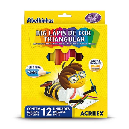 Big Lápis de Cor Triangular -Acrilex