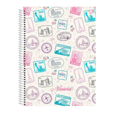 Caderno Universitário 1x1 Wanderlust Larissa Manoela