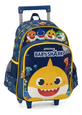 Bolsa com Rodinhas Baby Shark - Azul