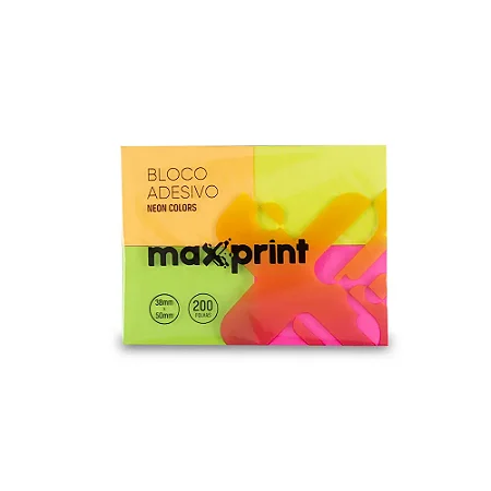 Bloco Adesivo Neon Colors c/4 cores - 200fls