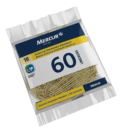 Pacote com 60 Elásticos n° 18 – Mercur