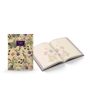 Caderno Capa Dura Flor de Figo 200 Folhas - Dani Fernandes