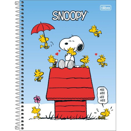 Caderno Espiral Snoopy Linha Fit 1 matéria – Tilibra