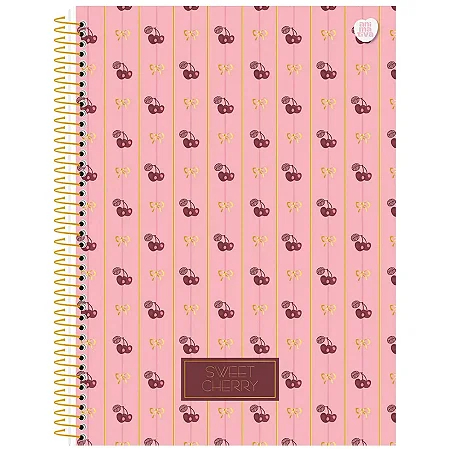 Caderno Espiral Sweet Cherry – 10 Matérias | 160 Folhas