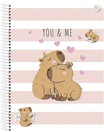 Caderno Espiral Capycuties – 1 Matéria | 80 Folhas