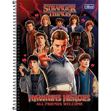 Caderno Espiral Stranger Things – 1 Matéria | 80 Folhas