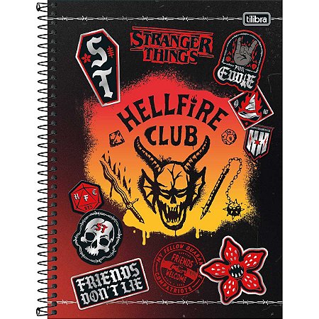 Caderno Espiral Stranger Things – 10 Matérias | 160 Folhas